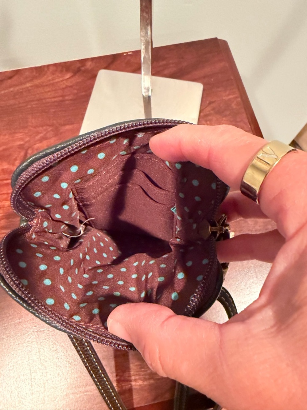 Chala Green Crossbody Bag with Blue Whale Tail Accent - Picture 4 of 7